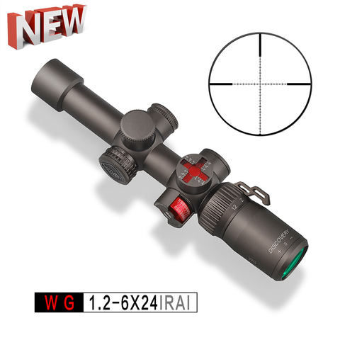 Mira telescópica con indicador de Ángulo e indicador de nivel para caza al aire libre, modelo barato WG 1,2-6X24IRAI Discovery, 22LR ► Foto 1/6