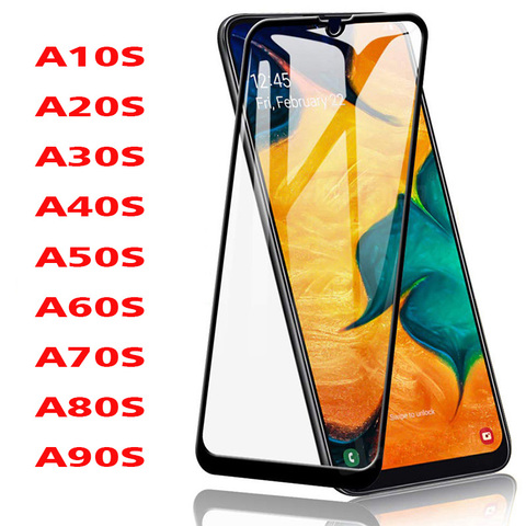 Pegamento completo de vidrio templado para Samsung Galaxy A10S, A20S, A30S, A40S, A50S, 9H, película protectora, Protector de pantalla para A60S, A70S, A80S, A90S ► Foto 1/6