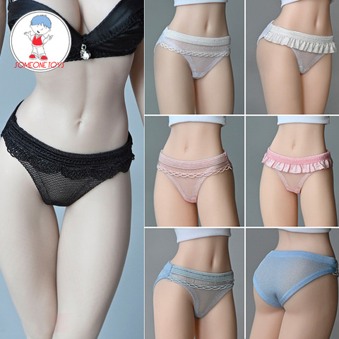 Ropa interior Sexy de encaje para mujer, bragas a escala 1/6 para figuras de acción de 12 pulgadas, pantalones cortos para muñecas ► Foto 1/6