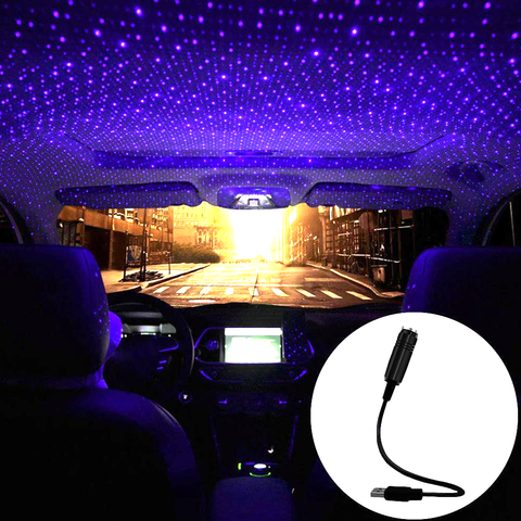 Luz LED Para Coche Mini Proyector Techo Estrella Luces De Noche