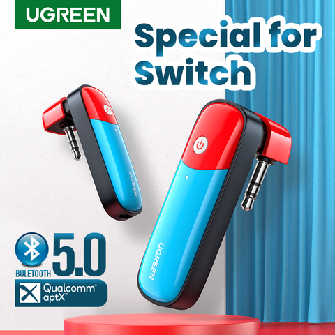 UGREEN-transmisor de Audio inalámbrico con Bluetooth 5,0, diseño de Adaptador de Audio de 3,5mm para Nintendo Switch, APTX LL ► Foto 1/6