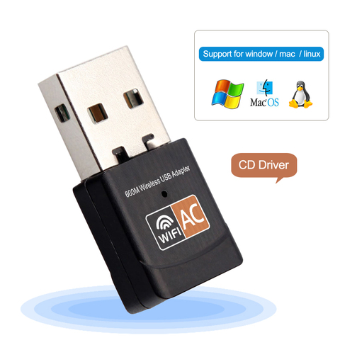 Historial De Precios Y Revision De Adaptador Wifi Usb 600mbps Inalambrico Tarjeta De Red Ethernet Antena Wifi Receptor Usb Lan Ac De Doble Banda 2 4g 5ghz Para Pc Dongle Wi Fi Vendedor