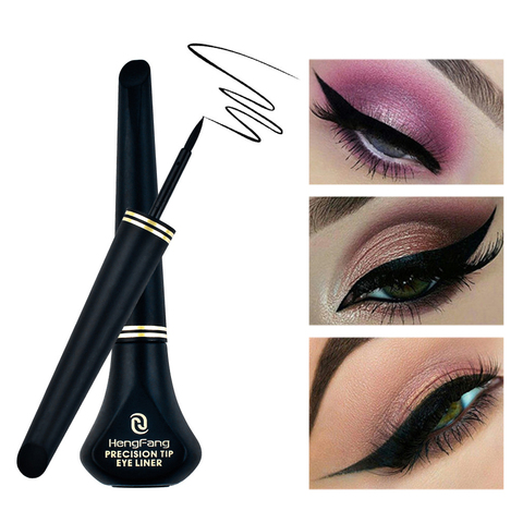 1 Pc nuevo negro impermeable de larga duración de delineador de ojos delineador líquido para ojos lápiz de maquillaje cosmético belleza herramienta fácil de usar maquillaje ► Foto 1/6