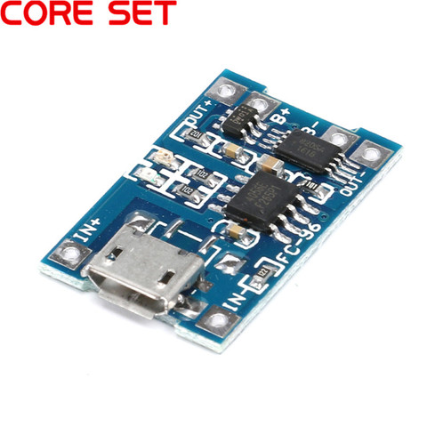 Placa de carga de batería de litio, módulo de protección con funciones duales, Control de carga, Micro USB 18650, 5V, 1A, nuevo ► Foto 1/6