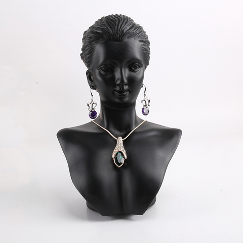 Prettyia-busto de Maniquí de resina, joyería, pendientes, collar, estante de exhibición ► Foto 1/6