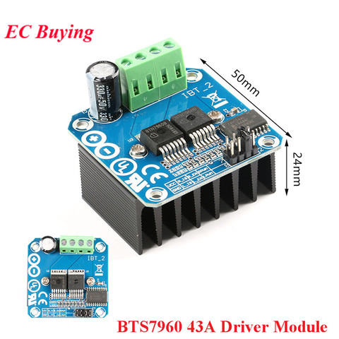 BTN7960 BTS7960 43A Módulo de accionamiento del Motor de alta potencia 74HC224 H, refrigeración de semiconductores, Control inteligente de accionamiento de coche DIY ► Foto 1/6