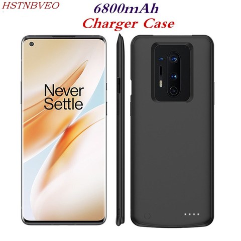 HSTNBVEO 6800mAh portátil trasera funda cargadora de batería para Oneplus 8 Pro de Banco de potencia de la caja de la batería para Oneplus 8 de la caja de la batería ► Foto 1/6