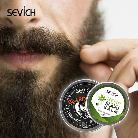 SEVIC 100% bálsamo de barba orgánico Natural hidratante reparación puntas divididas barba suaviza la barba bigote barba Viking crema formadora de barba ► Foto 1/6