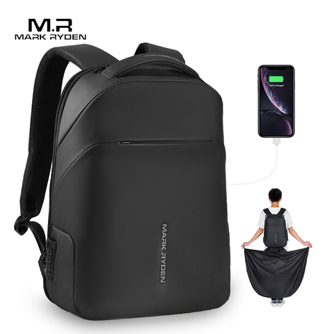 ¡Nuevo! Mochila para hombre con cierre TSA antiladrones de Mark Ryden, impermeable, bolsa para ordenador portátil de 15,6 pulgadas, moda escolar, bolsa de viaje para hombre ► Foto 1/6