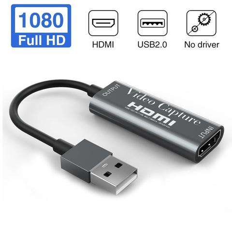 HD-MI Tarjeta de captura de vídeo USB2.0 peso ligero portátil HD-MI EN DIRECTO grabadora de Video juego de tarjeta de captura para ordenador portátil PS4 Streaming en directo ► Foto 1/6