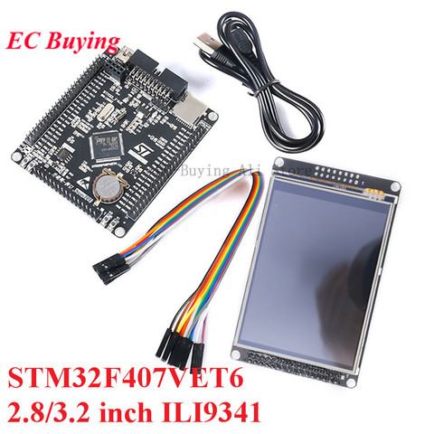 Placa de desarrollo STM32F407VET6 Cortex-M4 tablero de aprendizaje STM32 ARM Core, módulo de pantalla LCD de 2,8/3,2 pulgadas, unidad ILI9341, pantalla TFT ► Foto 1/6