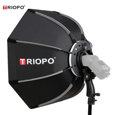 Triopo 90cm foto portátil al aire libre Speedlite Octagon paraguas Softbox para Godox V860II TT600 Yongnuo YN560IV YN568EX Flash KS90 ► Foto 1/6