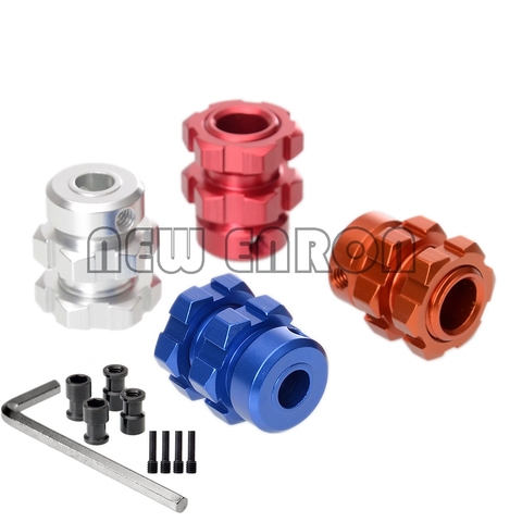 Nuevo ENRON 4 Uds 17mm tuercas hexagonales estriado cubos de rueda 5353X de aluminio para RC Aeromodelismo 1/10 E-MAXX Cumbre E-REVO REVO 3,3 asesino 4x4 ► Foto 1/6