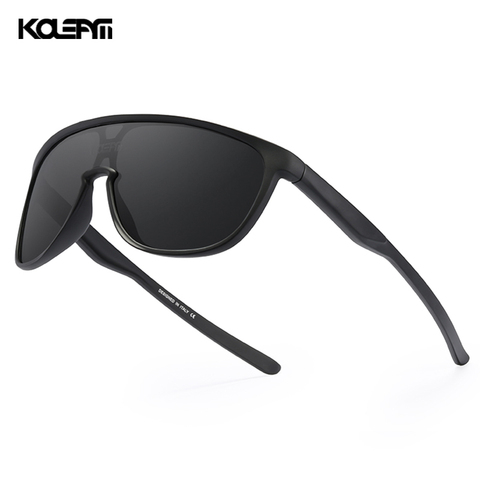 KDEAM, nuevas y exclusivas gafas de sol de una pieza para hombre, gafas de sol polarizadas TR90, gafas de sol con espejo para hombre, gafas de sol deportivas CE ► Foto 1/6