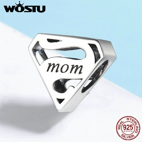 WOSTU genuino 925 plata esterlina Super mamá madre cuentas original wst encanto pulseras y brazaletes madre regalo DXC429 ► Foto 1/6