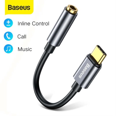 Baseus-Adaptador convertidor tipo C macho a hembra de 3,5mm, Conector de auriculares para Huawei P30 pro, Xiaomi Oppo tipo C, Adaptador de Audio ► Foto 1/6