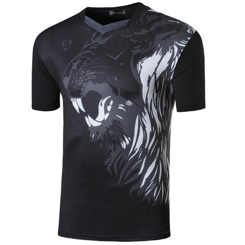 Camiseta de Jeansian para hombre, camisa de deporte corto de manga corta, secado, para correr, Fitness, entrenamiento, LSL264, Black2 ► Foto 1/6