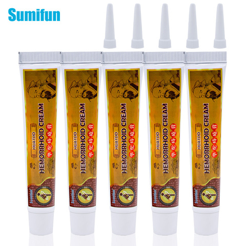 Sumifun 1/3/5 Uds de hemorroides ungüento interna y externa de la fisura Anal crema dolor reviviendo chino yesos médicos ► Foto 1/6