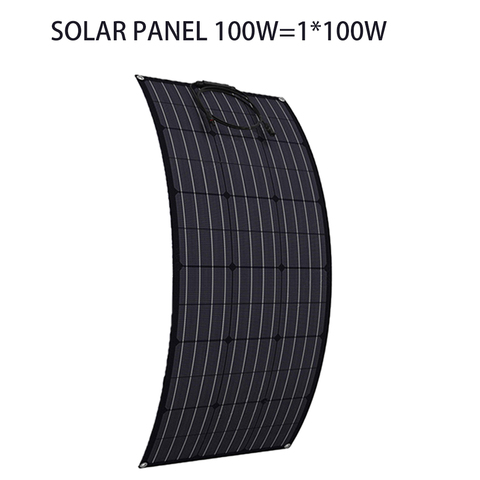 Panel Solar Flexible de 100w, revestimiento de película ETFE 22% de alta eficiencia para sistema de carga de batería doméstico de 12V y 24V, 1 Uds., 2 uds. ► Foto 1/6