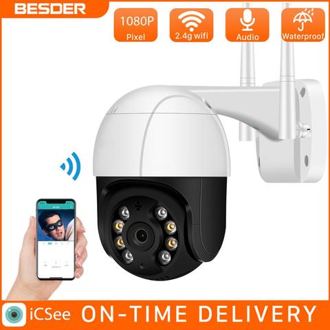 BESDER 1080 PTZ Cámara Wi-Fi Inteligencia Artificial humanos detección de movimiento impermeable Ip Cámara 2-Audio IR Noche de seguridad ► Foto 1/6