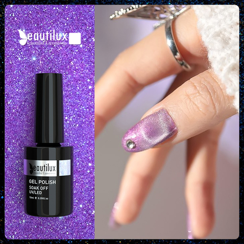 Beautilux sensible a los rayos UV esmalte en Gel estilo Cat Eye cambio de luz magnética laca de Gel para uñas Semi permanente para manicura y Arte para uñas laca 10ml ► Foto 1/6