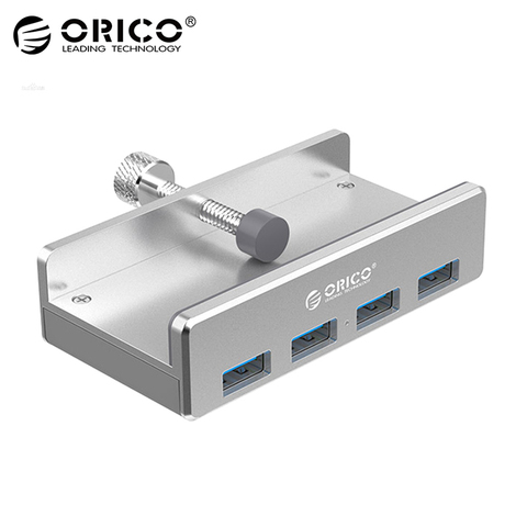 Cubo USB de aluminio ORICO MH4PU 4 puertos USB 3,0 tipo Clip Multi USB cubo divisor adaptador para ordenador portátil Accesorios ► Foto 1/6