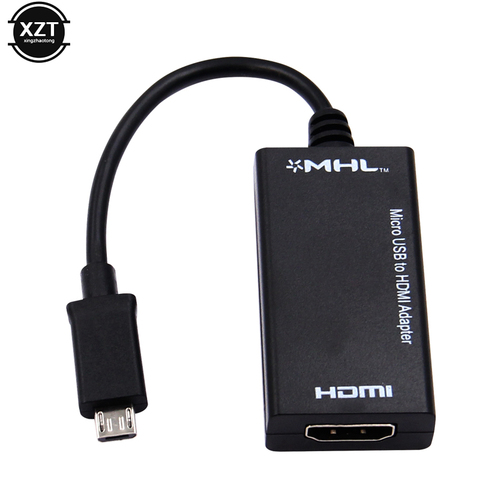 Micro USB a HDMI Cable adaptador HD TV MHL 1080P adaptador macho a hembra para Samsung LG G2 G3 Android phone 5pin a hdmi convertidor ► Foto 1/6