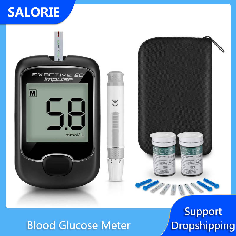 Glucometro medidor de glucosa en sangre, diabetes con 50/100 tiras y  lancetas