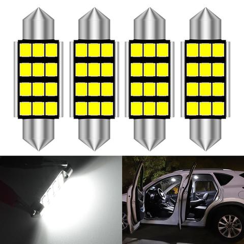 Uds Canbus C5W C10W LED Festoon 31mm 36mm 39mm 41mm luces interiores para automóvil cúpula lectura de las luces de la matrícula de 12V 12V 6000K blanco ► Foto 1/6