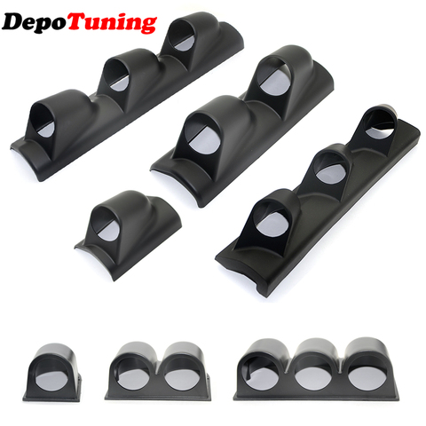 DepoTuning-calibrador Universal de coche, soporte de medidores de coche, 2 pulgadas, 52mm, color negro, Individual/doble/Triple, mano izquierda/derecha ► Foto 1/6