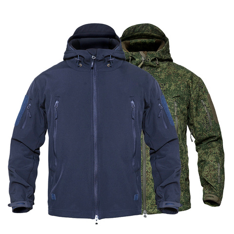 MEGE táctico chaqueta de los hombres a prueba de agua camuflaje militar chaqueta de lana chaqueta de chaqueta Softshell invierno ejército 5XL jaqueta masculino ► Foto 1/6