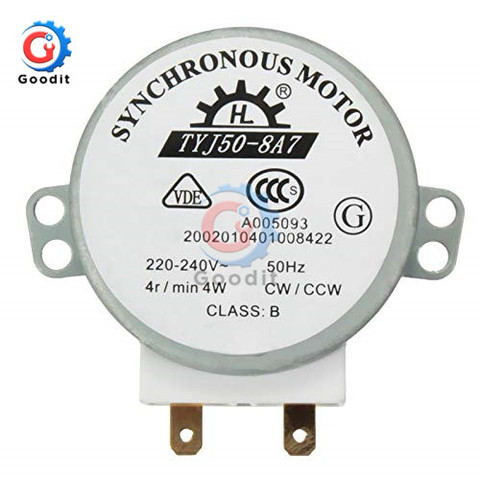 AC220V-240V CW/CCW plataforma giratoria para microondas tocadiscos Sincrono Motor síncrono 4RPM TYJ50-8A7 Vertical Motor de la placa giratoria d jodido 7 ► Foto 1/5