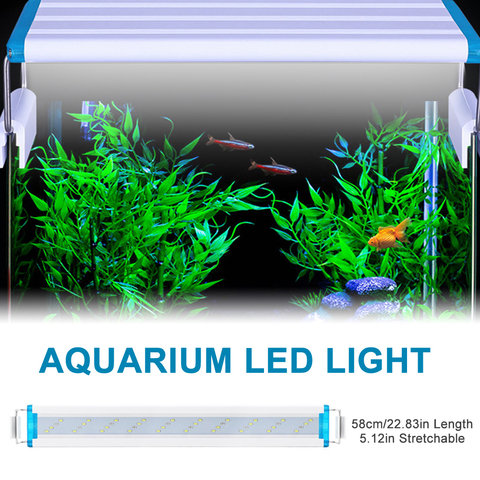 Luz LED impermeable para acuario, lámpara de acuario subacuática, decoración para acuarios, iluminación para plantas, 18-58CM ► Foto 1/6