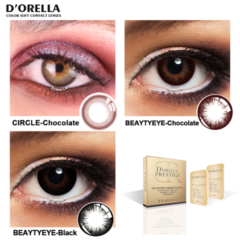 D 'orella-lentillas de colores circulares, lentes de contacto para cosméticos para ojos, 1 par (2 uds.) ► Foto 1/5