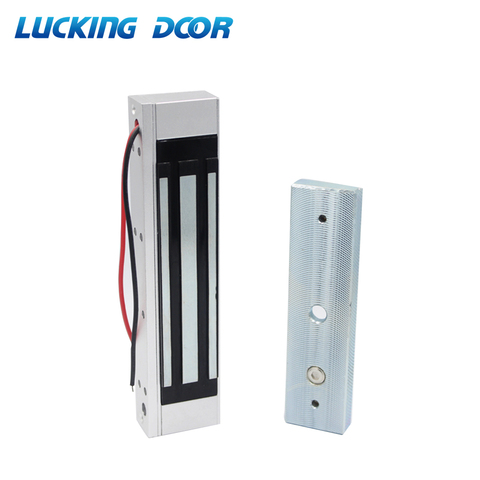 LUCKING puerta 180 KG 350lbs bloqueo eléctrico cerradura magnética DC 12 V de una sola puerta cerradura electromagnética fuerza de retención para el acceso control ► Foto 1/6