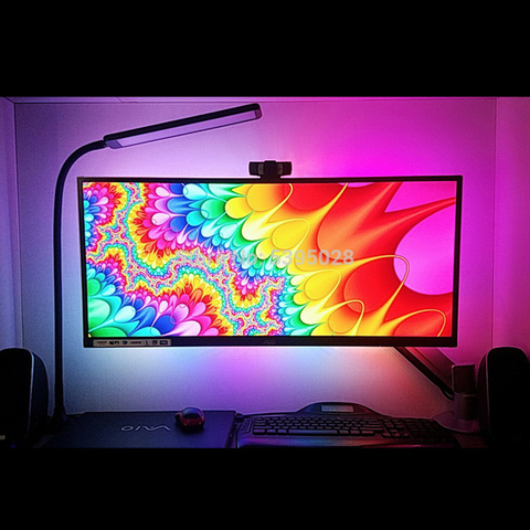 Tira de luces LED WS2812B 5050 RGB, caja de luz de Color de sueño para pantalla HDTV de escritorio, PC, iluminación de fondo de pantalla de 1M, 2M, 3M, 4M, 5M, DC5V ► Foto 1/5