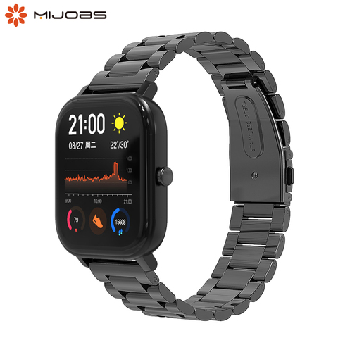 Correa de Metal para Xiaomi Huami Amazfit Bip S, repuesto de 20mm para relojes inteligentes Xiaomi Huami Amazfit Bip Lite GTS Neo ► Foto 1/6