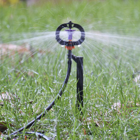 Aspersor giratorio de jardín, boquillas de agua de 360 grados con soporte de boquilla, Jardín de plantas de riego de Aspersor de riego, 5 uds. ► Foto 1/6