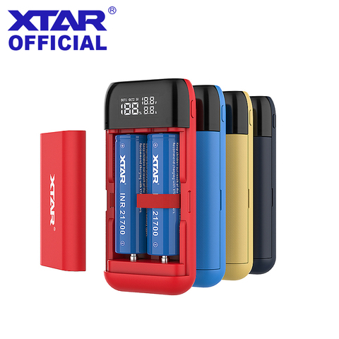 Cargador XTAR Power Bank PB2S QC3.0 tipo C entrada 2022 NEWST cargador USB 21700 20700 18700 18650 batería LCD cargador de batería rápida ► Foto 1/6