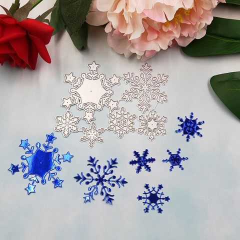 Navidad copo de nieve Metal troqueles de corte plantilla para álbum de recortes de bricolaje álbum de estampillas estampado de tarjeta de papel Craft Decor ► Foto 1/6