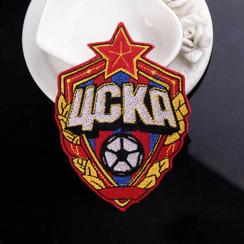 Parches bordados a rayas para Club de fútbol de Moscú, insignia de hierro para ropa, insignia de fútbol para chaqueta, DIY ► Foto 1/6
