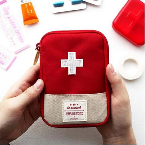 Bolsa de almacenamiento de bolsa médica multifunción Kit de primeros auxilios Kit médico portátil Paquete de almacenamiento de medicina de emergencia de viaje G132 ► Foto 1/6