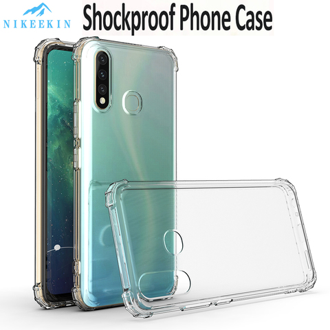 Armadura funda de silicona para VIVO Y31 Y51 Y20i Y20S Y50 Y30 Y19 Y9S Y12 Y15 Y17 Y71 Y81 Y83 Y85 V17 NEO V20 Pro TPU transparente, blando cubierta ► Foto 1/6