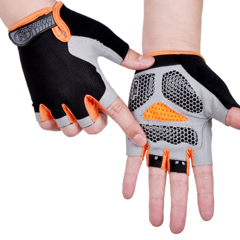 Guantes antideslizantes para ciclismo, manoplas transpirables de medio dedo para deportes de choque, para bicicleta ► Foto 1/6