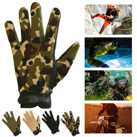 Guantes de verano para hombre, guantes tácticos transpirables de conducción al aire libre, antideslizantes, de dedo completo ► Foto 1/6
