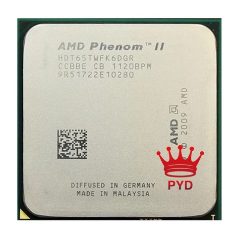 AMD Phenom II X6 1065T 1065 2,9G 95W 6-Core CPU procesador HDT65TWFK6DGR hembra AM3 ► Foto 1/1