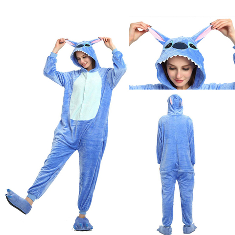 Pijama de Unicornio de punto para adultos y niños, ropa de dormir de franela cálida con capucha, con dibujos animados, unisex ► Foto 1/6