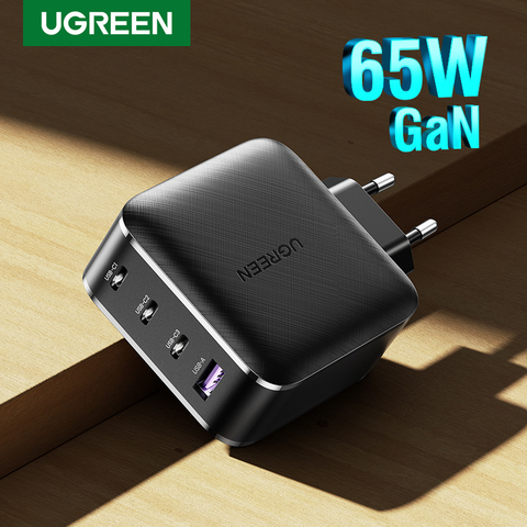 UGREEN-cargador rápido PD65W GaN 3,0 4,0 SCP para tableta, cargador para Huawei, USB C, adaptador de corriente para Xiaomi Notebook ► Foto 1/6