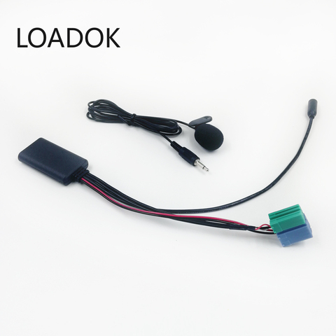 Coche Bluetooth 5 Adaptador de Audio AUX MINI ISO 6Pin 8Pin Cable AUX para Renault Clio Espace Laguna Megane tráfico Modus ► Foto 1/6