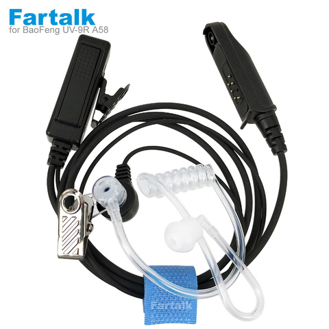 A58 tubo acústico de aire del auricular auriculares micrófono para $TERM impacto BaoFeng A-58 UV-9R más GT-3WP BF-9700 UV- 82WP Walkie Talkie Radio de dos vías ► Foto 1/6